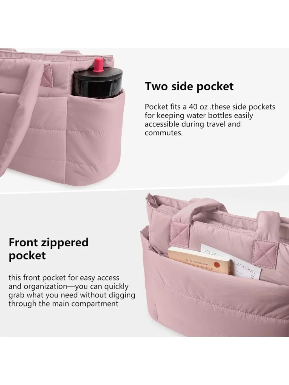 N/A puffer tote